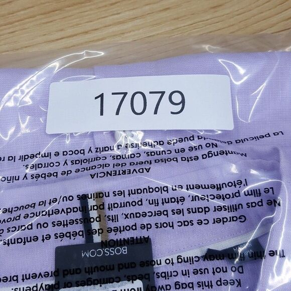 HUGO BOSS Shirt Mens XXL Purple Slim Fit Stretch Linen Chambray ROAN KEN $138 - Picture 10 of 10